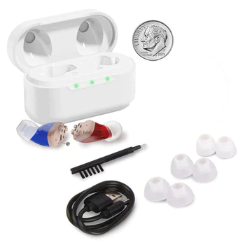 The RCA Hearing Aid In-Ear Canal Design w/ Charging Case